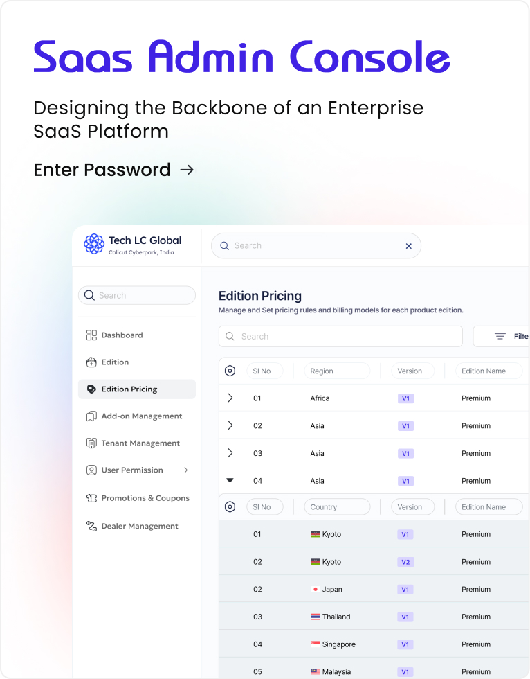 saas admin console